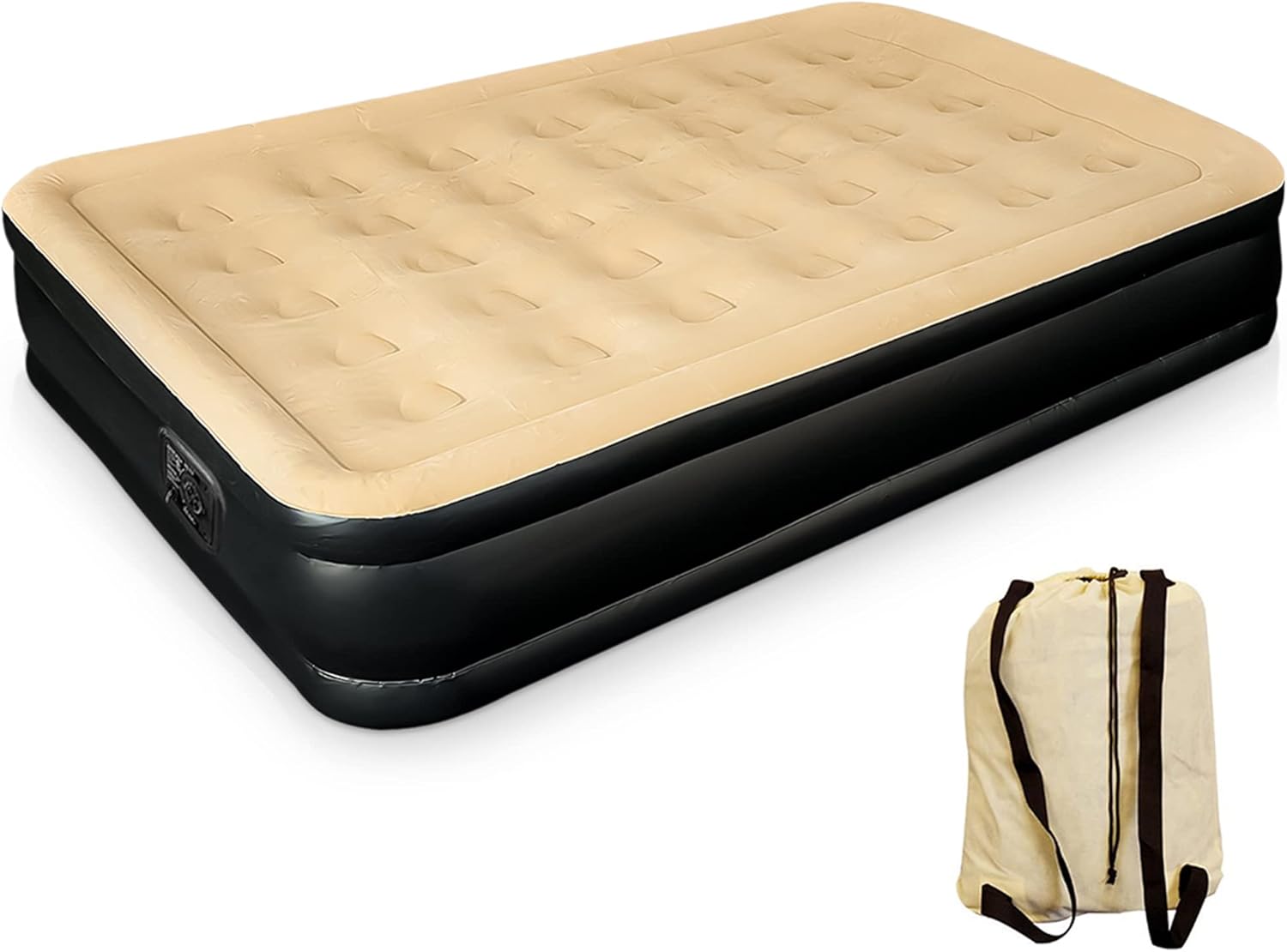 Crystals Inflatable High Raised Double Air Bed Mattress With Builtin Electric Pump Amazon.co