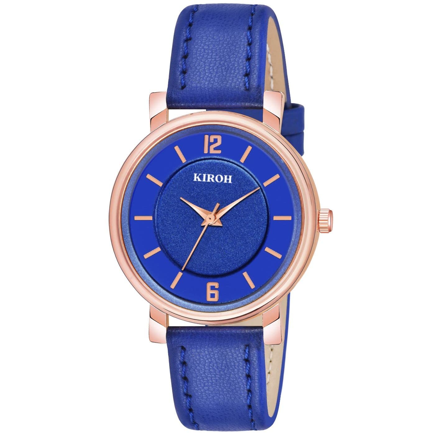 KIARVI GALLERY Analogue Stylish Leather Strap Analog Watch for Womens and Girls Watch (Blue) (B0BRFP966K) Amazon Price History, Amazon Price Tracker