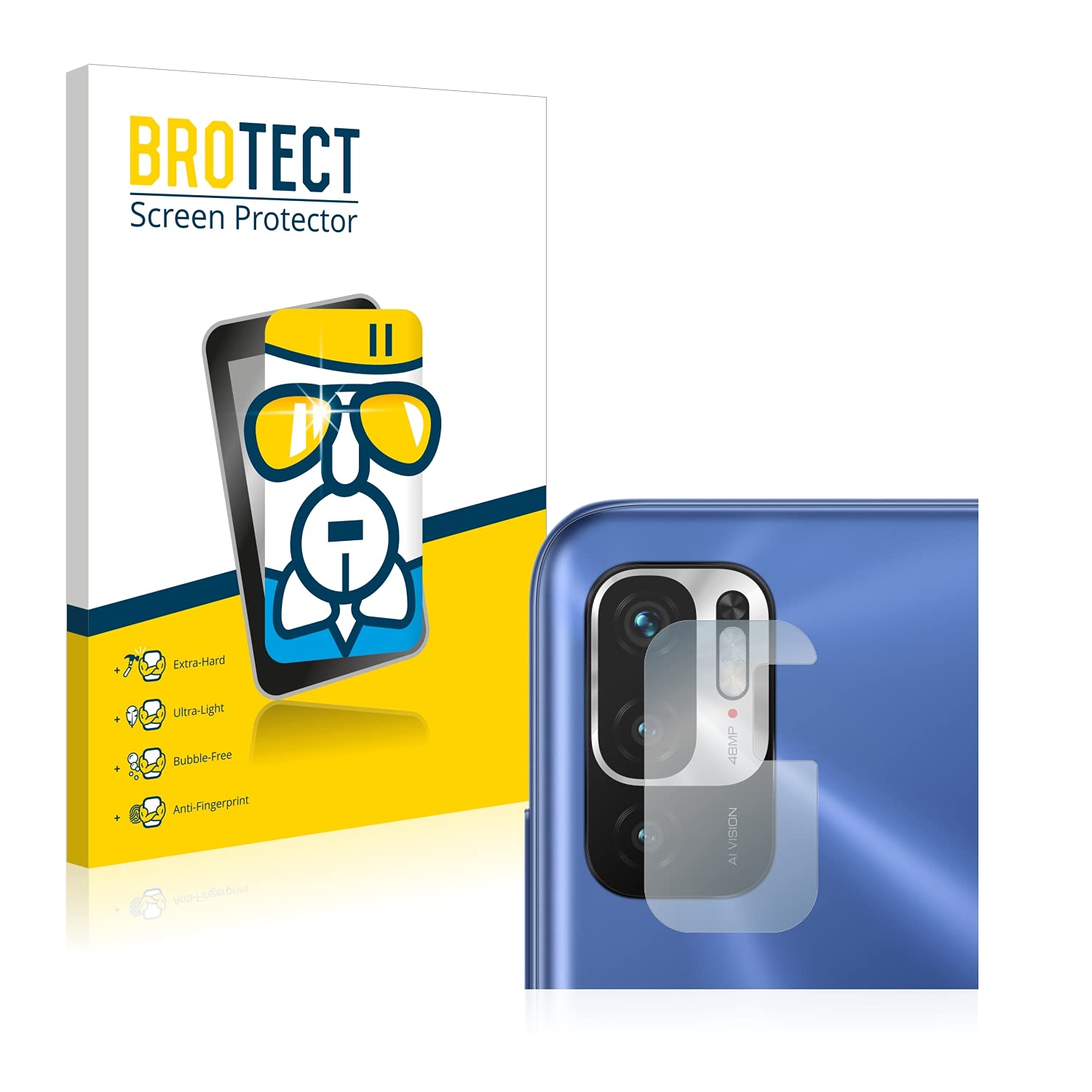 BROTECT AirGlass Vetro (3 Pezzo/i, Xiaomi Redmi Nota 10 5G