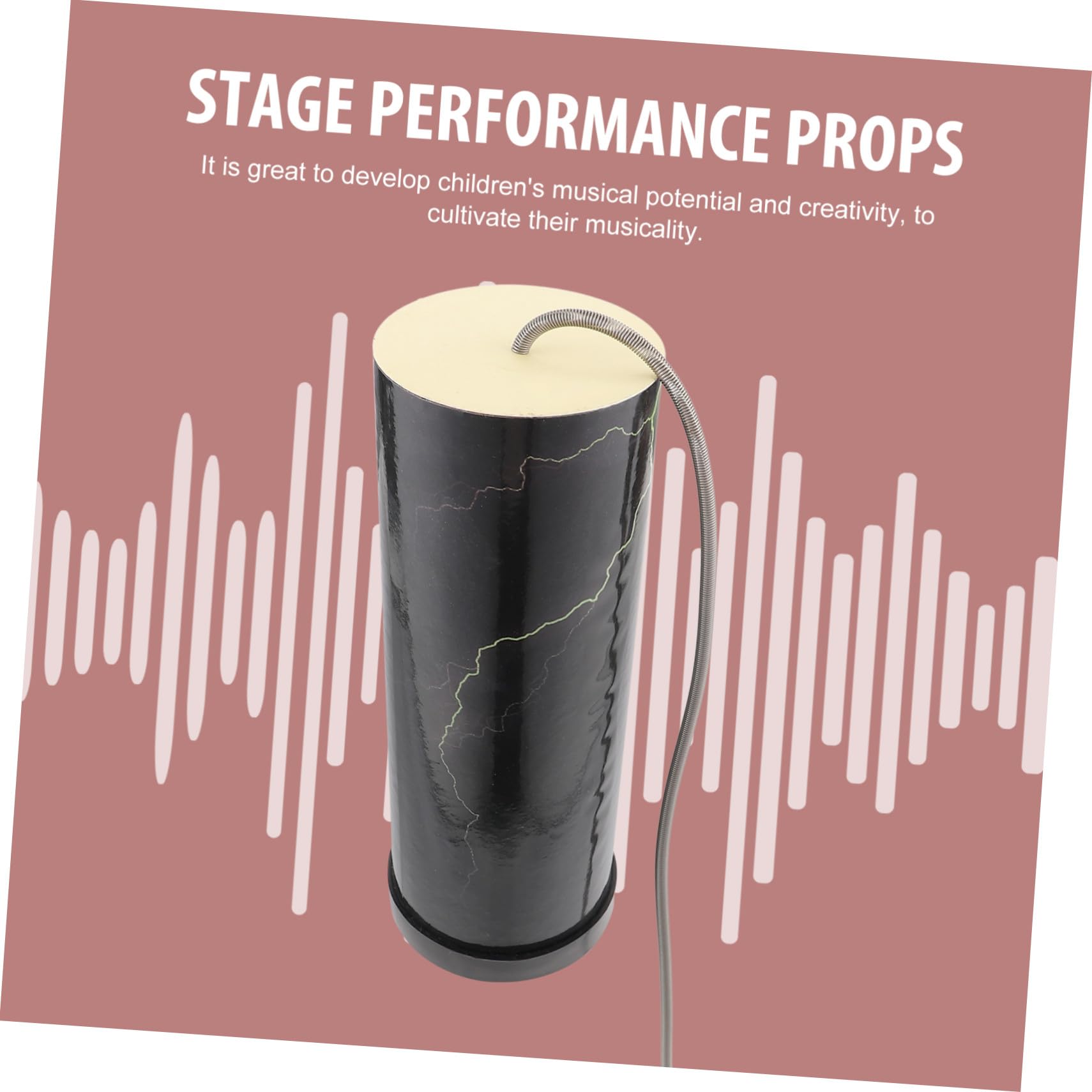 TOYANDONA Juguete de Percusión Educativo Negro de Madera Resorte Metálico para Niños Que Desarrolla Potencial Musical y Fomenta el Desarrollo Auditivo