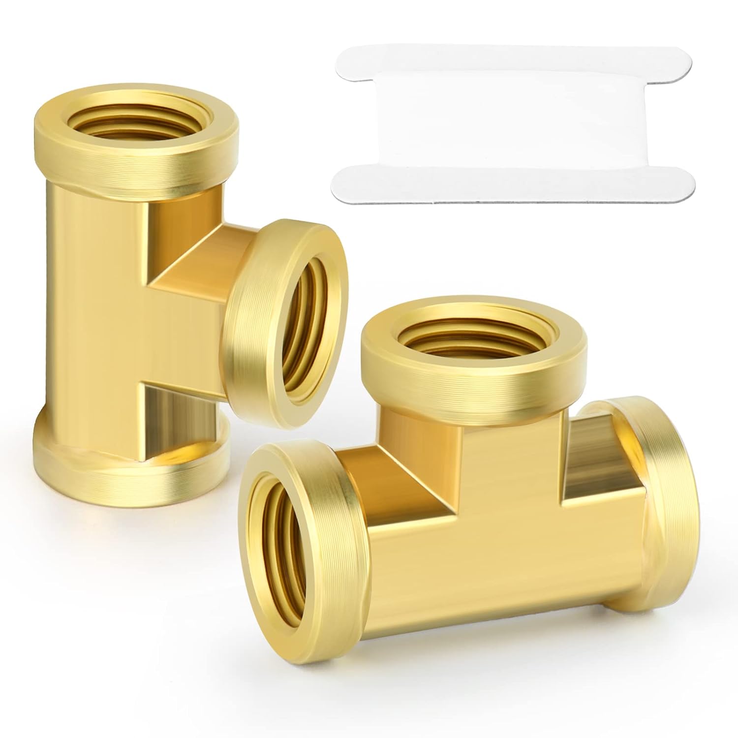 gasher-2-pcs-brass-tee-fitting-1-4-x-1-4-x-1-4-npt-female-pipe