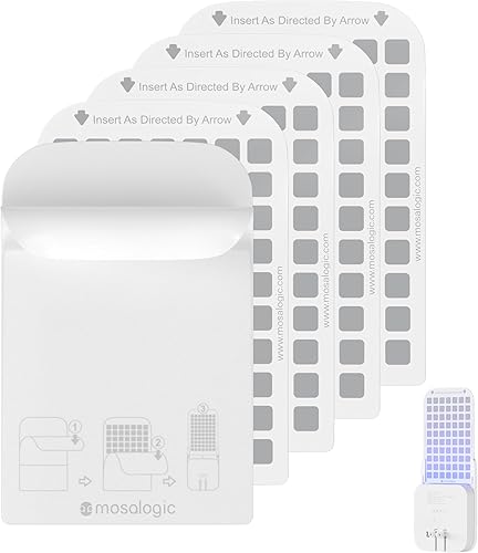 Miniatura 8 de Mosalogic Paquete de 20 tarjetas adhesivas de repuesto para enchufe de tarjetas adhesivas para trampa de insectos voladores en interiores