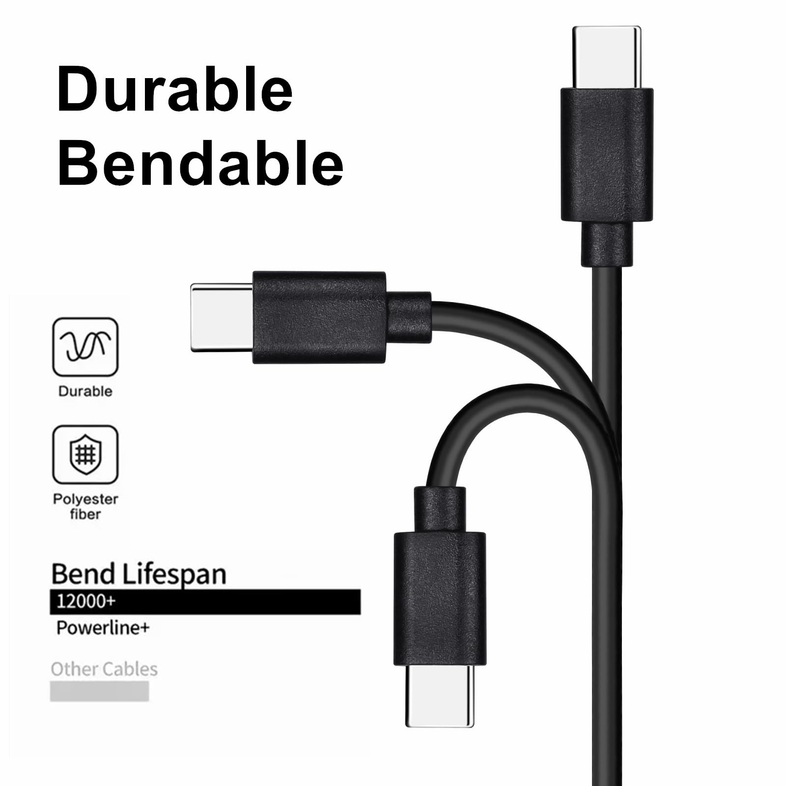 weishan Confezione da 30 cavi di ricarica USB C, confezione multipla da 20 W, da USB a tipo C, USB 2.0 per telefoni e tablet, 1 m