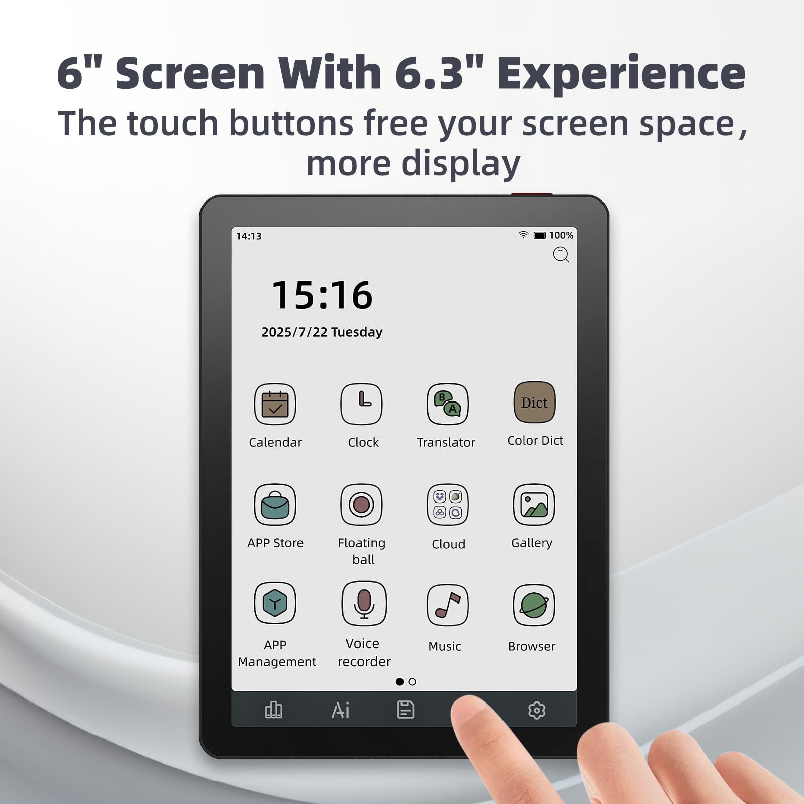 Amazon.com: Bigme B6 Color Ebook Reader, 6 Inch e-Paper Tablet