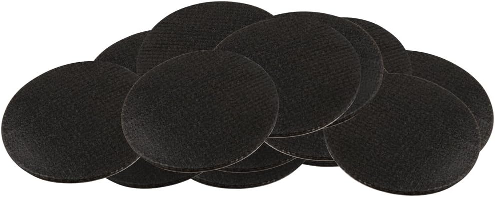 SoftTouch Self-Stick Non-Slip Surface Grip Pads - (20 pieces), 3/4" Round - Black