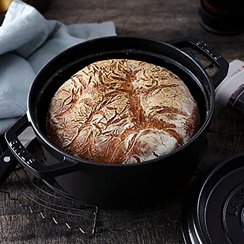 Image of STAUB Cast Iron Round Cocotte, Dutch Oven, 2.75-quart, serves 2-3, Made in France, Matte Black