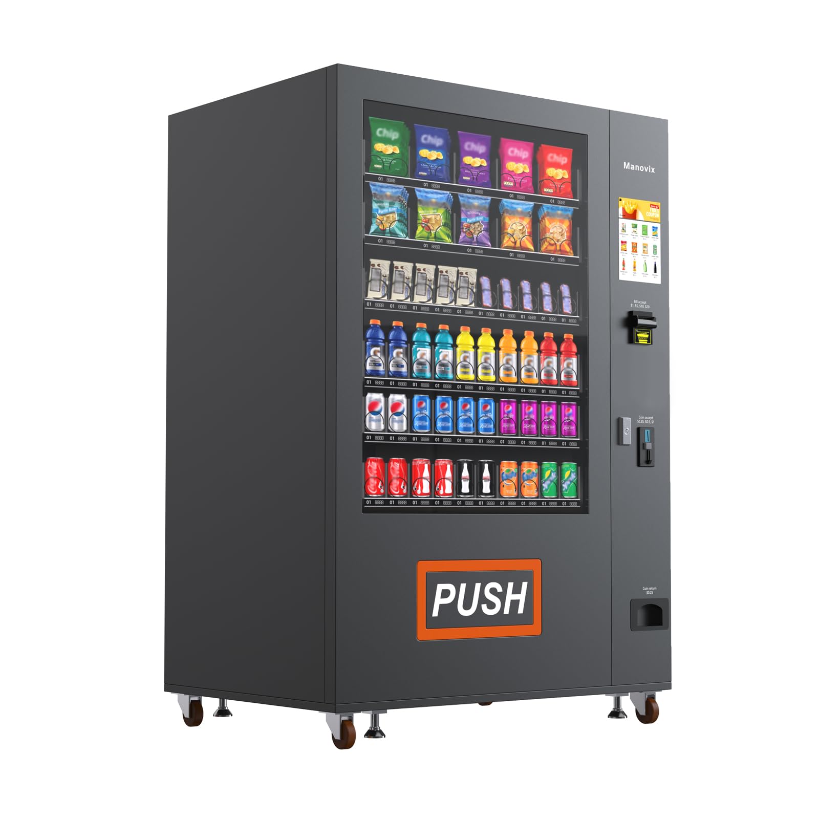Manovix Beverage Snack Combo Commercial Vending Machine for