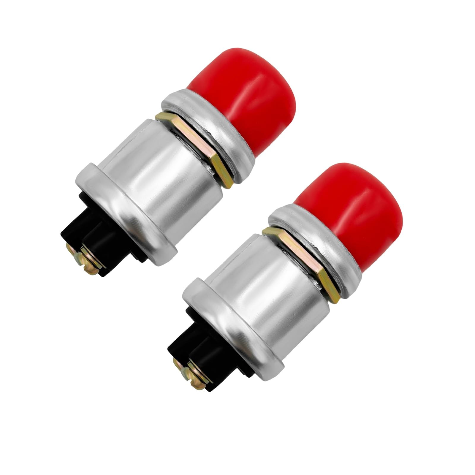 Suvnie 2 PCS Push Button Momentary Ignition Switch, 12/24V Start Switch, 50A Waterproof Push Button Switchover for Truck, Lawn Tractor, Car