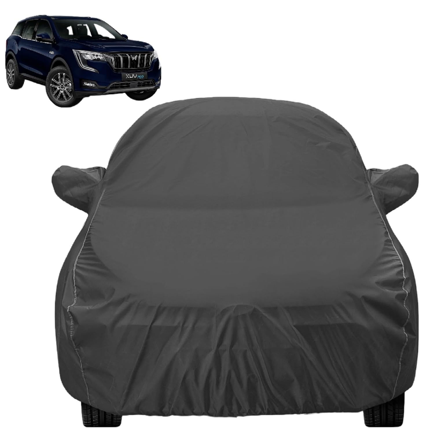 Auto Hub Car Cover Compatible with Mahindra XUV 700, Water Resistant, Triple Stitched, XUV700 Car Cover- Grey Look (B09L85RY8X) Amazon Price History, Amazon Price Tracker