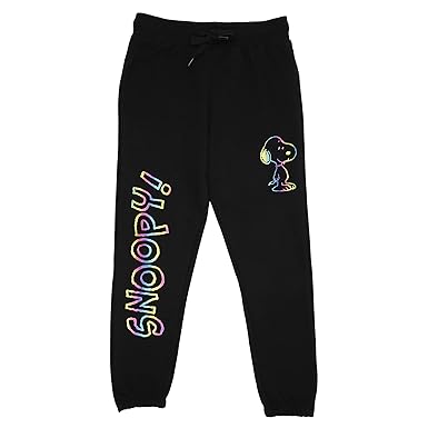Kidsville Peanuts Featured Black Joggers for Girls