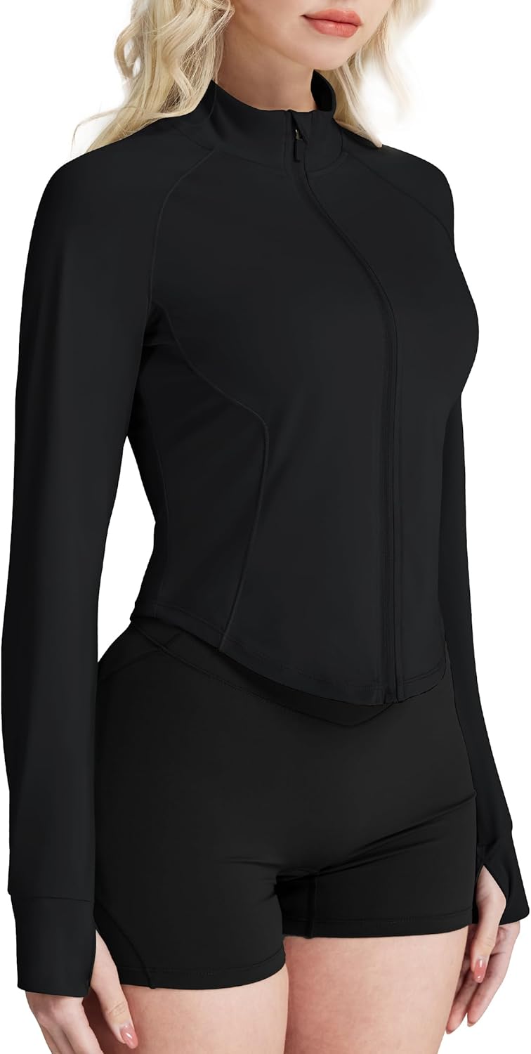 GYM RAINBOW Women's UPF 50+ Sun Protection Jacket Cooling Cropped Lightweight Sun Shirt Running Jacket Outdoor Hiking - Image 7