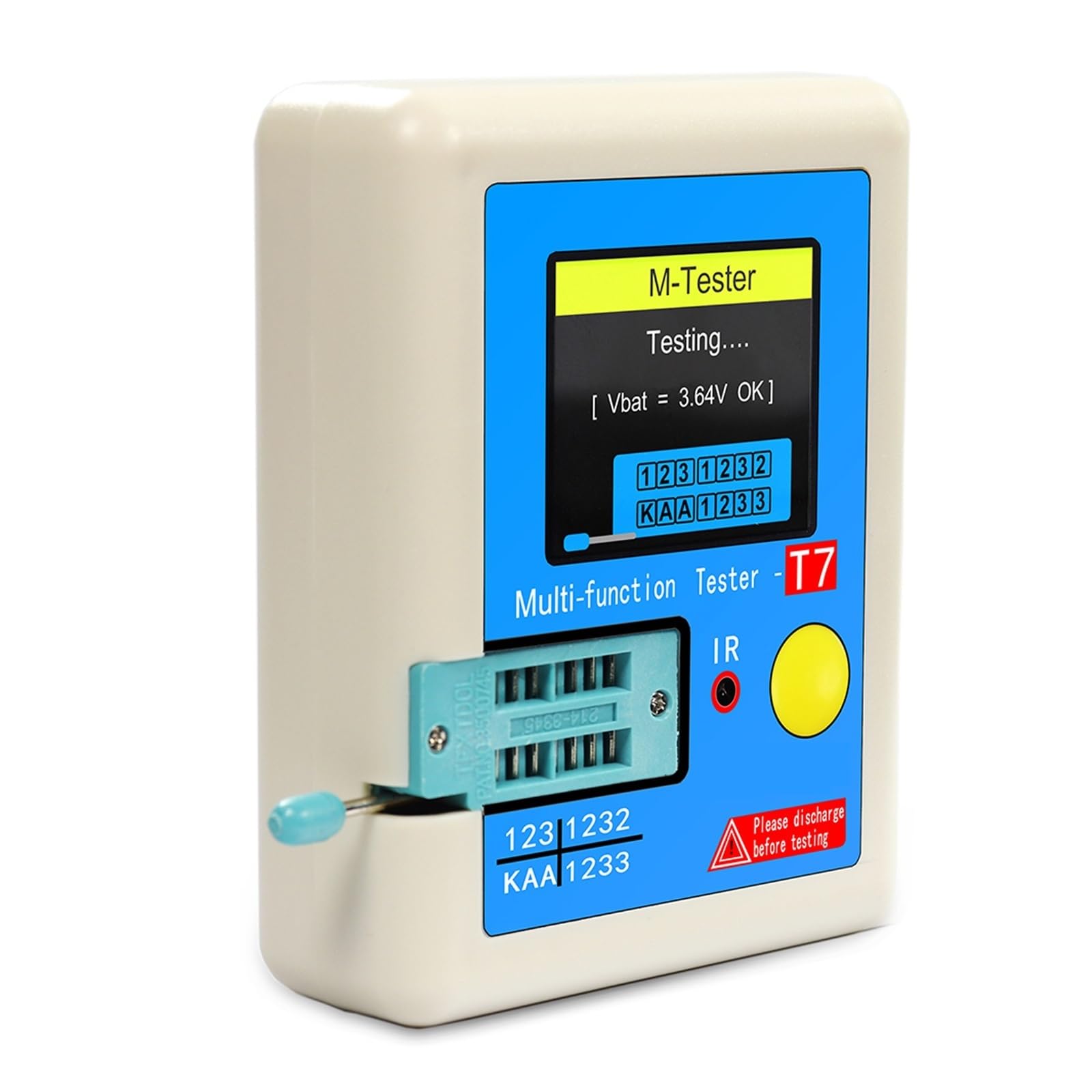 LCR-T7 Transistor Meter Multi-meter Tester Di Resistenza Capacitiva Diodo Triodo Condensatore Resistor LCR NPN PNP MOSFET Accurato Analisi Rilevamento Completa