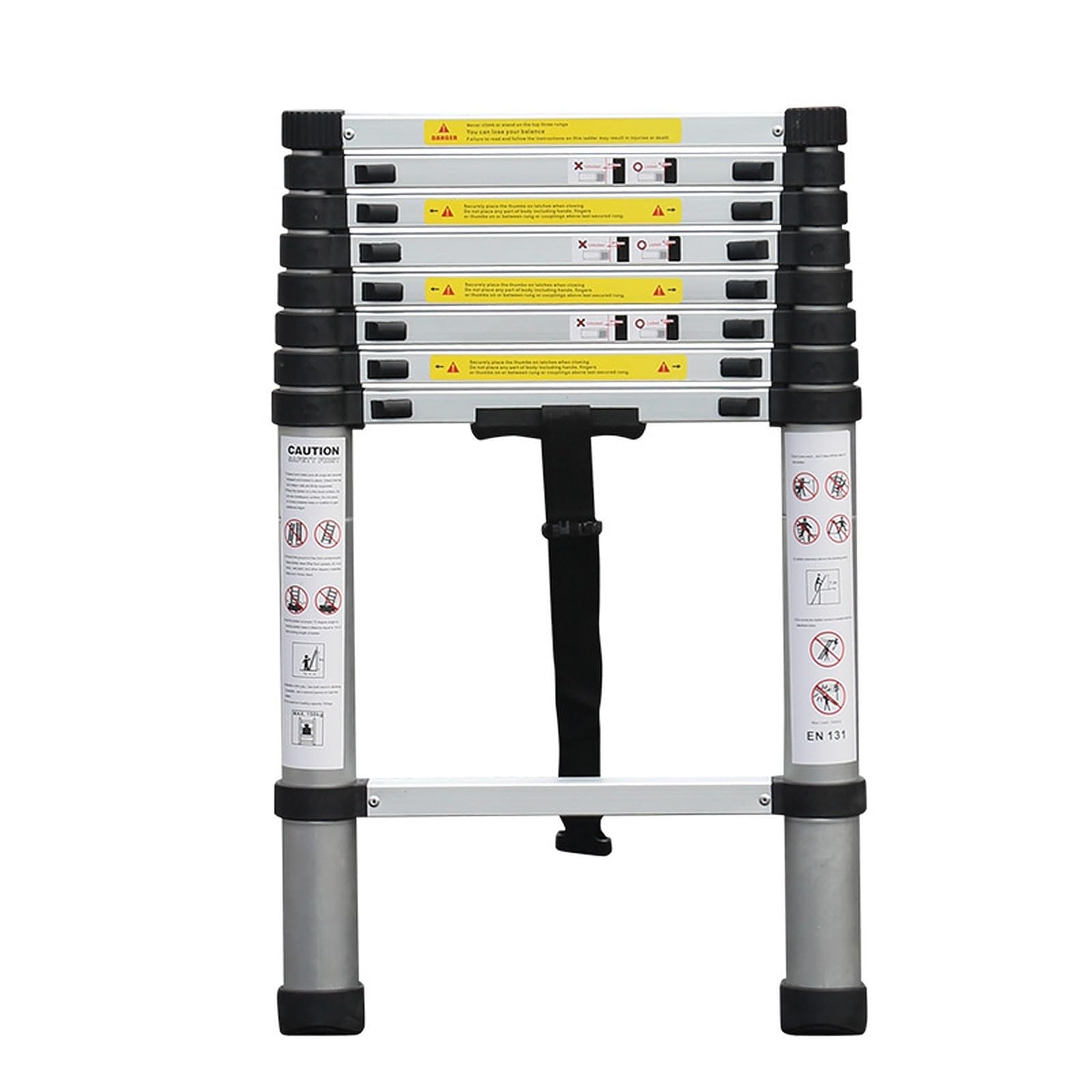 Smarty 2.9 Metre Telescopic Aluminium Ladder | Extendable Folding Ladder | 150 kg Heavy Duty Load Capacity | Anti-Slip Feet | Portable Multi-Purpose Ladder for Home Cleaning, Painting & Outdoor Use-image-1