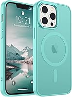 Vista 298 de SUPFINE - Funda magnética para iPhone 13 Pro Max (compatible con MagSafe), (protección contra caídas de grado militar de 10 pies), delgada, Negro