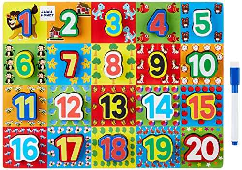 Amazon Brand - Jam & Honey Kid Chunky Puzzle - Numbers (B0BB6Z2TYB) Amazon Price History, Amazon Price Tracker
