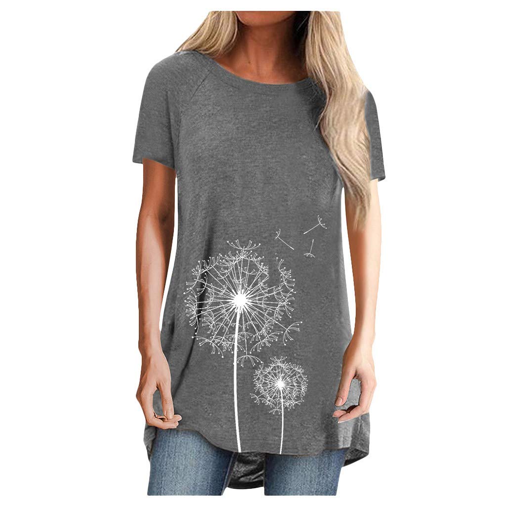 SNKSDGMSummer Tops for Women 2022 Sunflower Summer T Shirt Plus Size Loose Blouse Tops Girls Short Sleeve Graphic Casual Tee