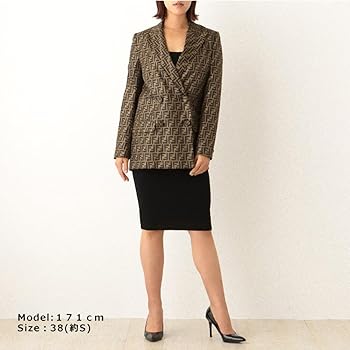 FENDI ブラウン ダブルブレスト コート　ヴィンテージ　ハンガーセット FENDI ブラウン ダブルブレスト コート ヴィンテージ ハンガーセット