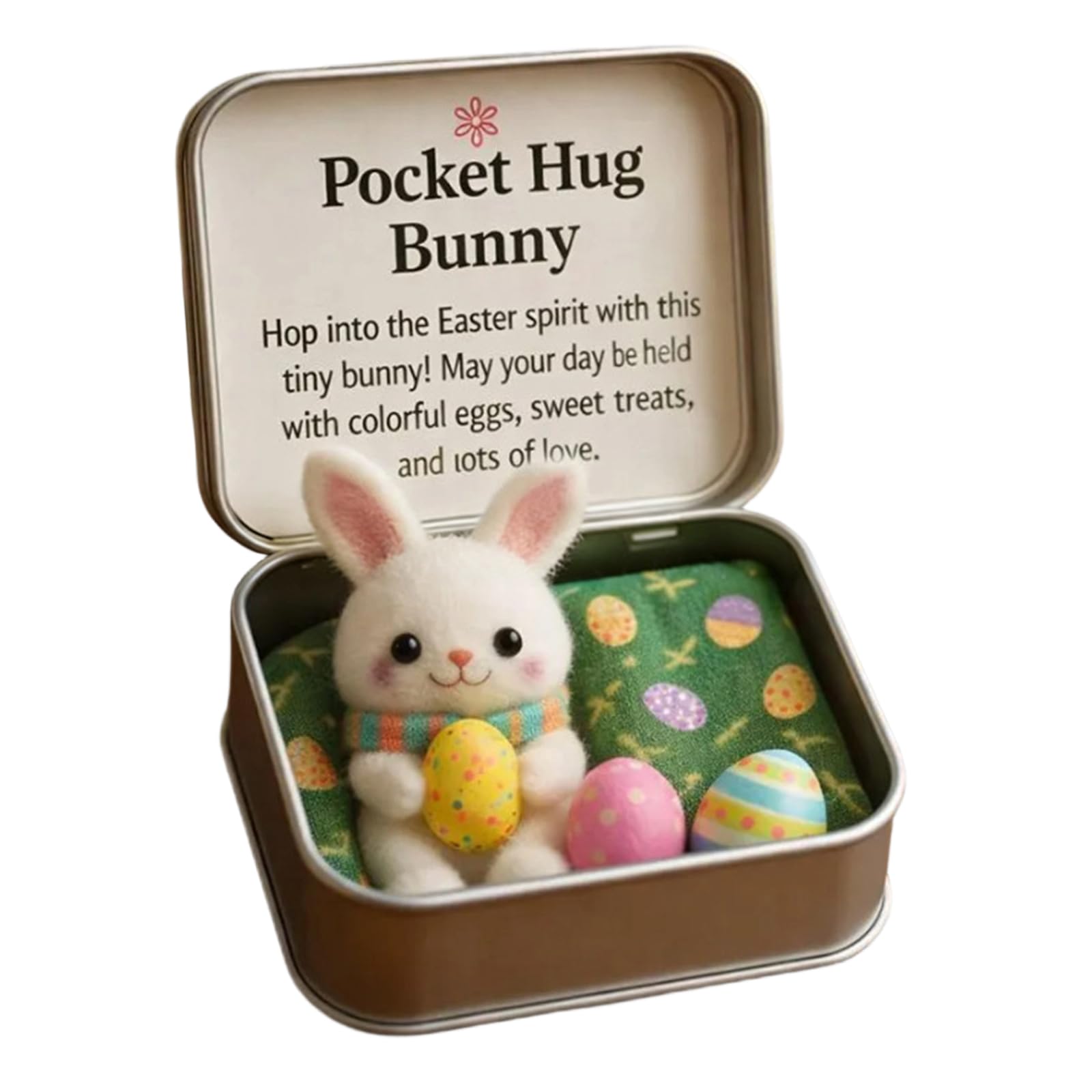 ZEPFJHE Rabbits Embracing a Box Wonderful Easter Gift Holders and Desktop Decoration Items Easter Basket