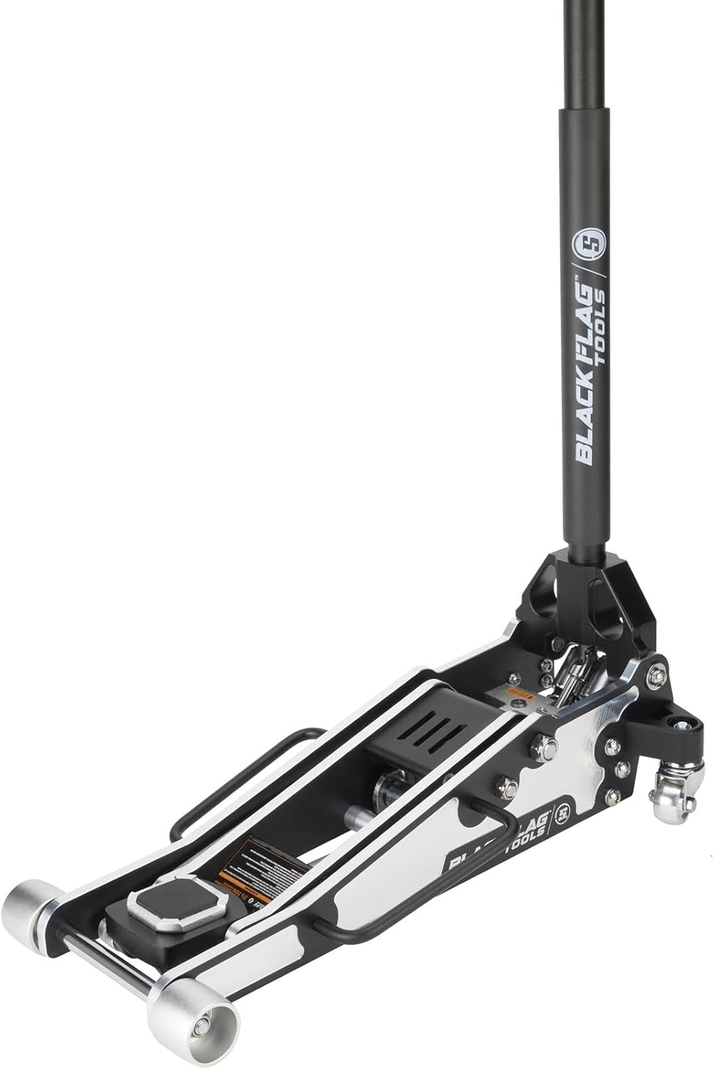 Black Flag™ Eliminator 1.5-Ton Low Profile Aluminum Floor Jack, 3,000 lb Capacity, Dual Piston Pump, Quick Lift, 2-3/8" Min Height, Lightweight, Shop & Track Use