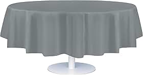 Grandipity Pacote com 12 toalhas de mesa de plástico descartáveis premium de 213 cm - Prata