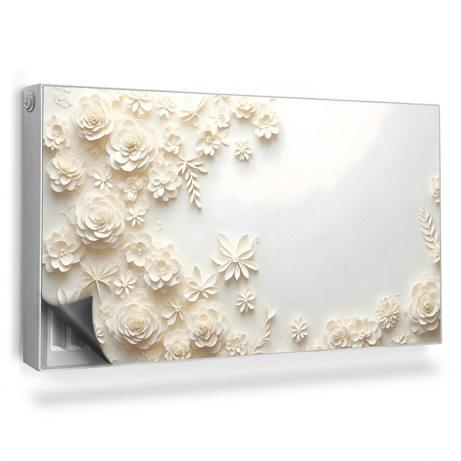 Cubierta Magnética 110x60 para Radiador con Diseño Floral de Plantas Brillantes