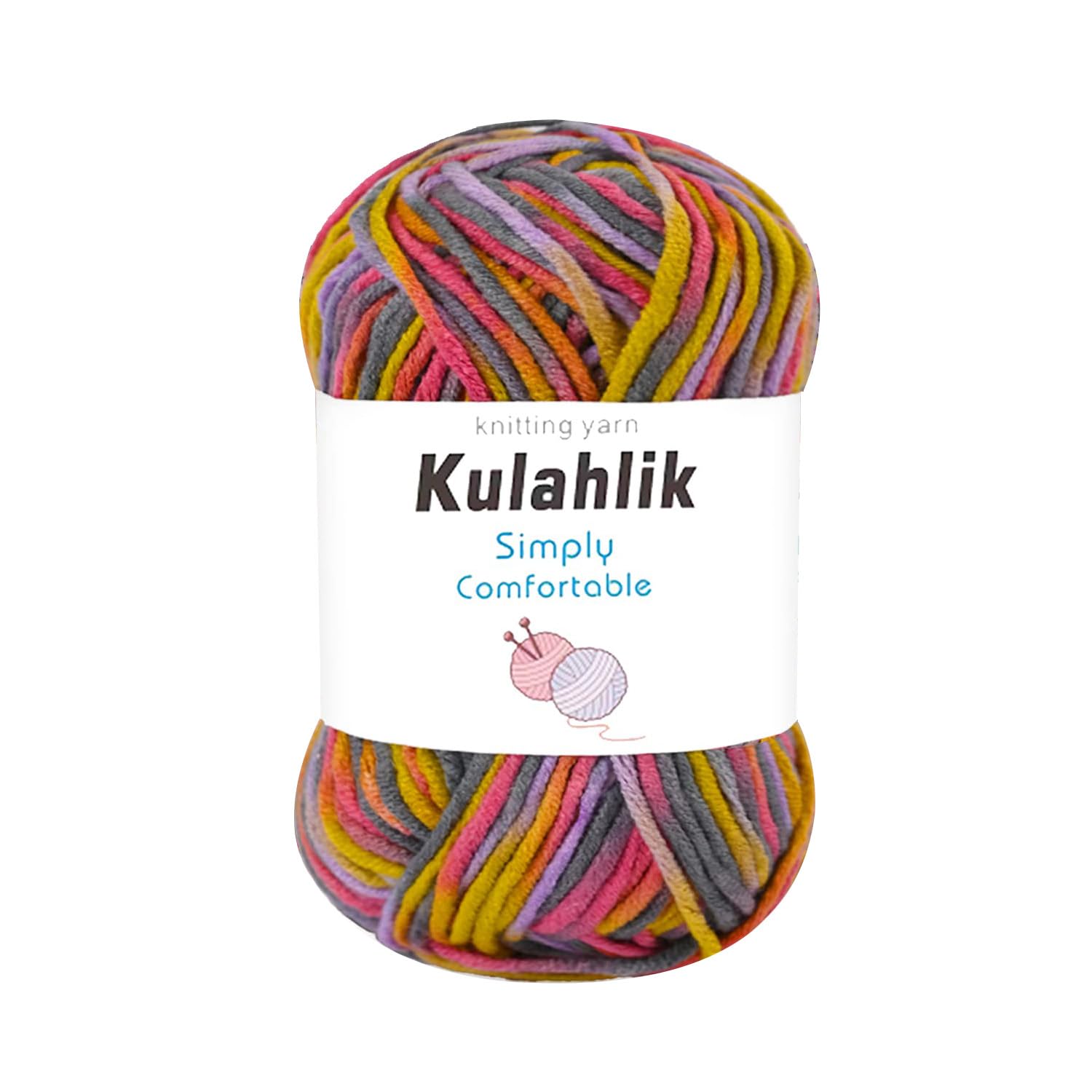 250g(5x50g) Acrylic Yarn for Crochet/Knitting, Colorful Gradient Yarn Thread, 5 Rolls Skeins, Perfect for Any Knitting Crochet and Crafts Mini Project — view 116