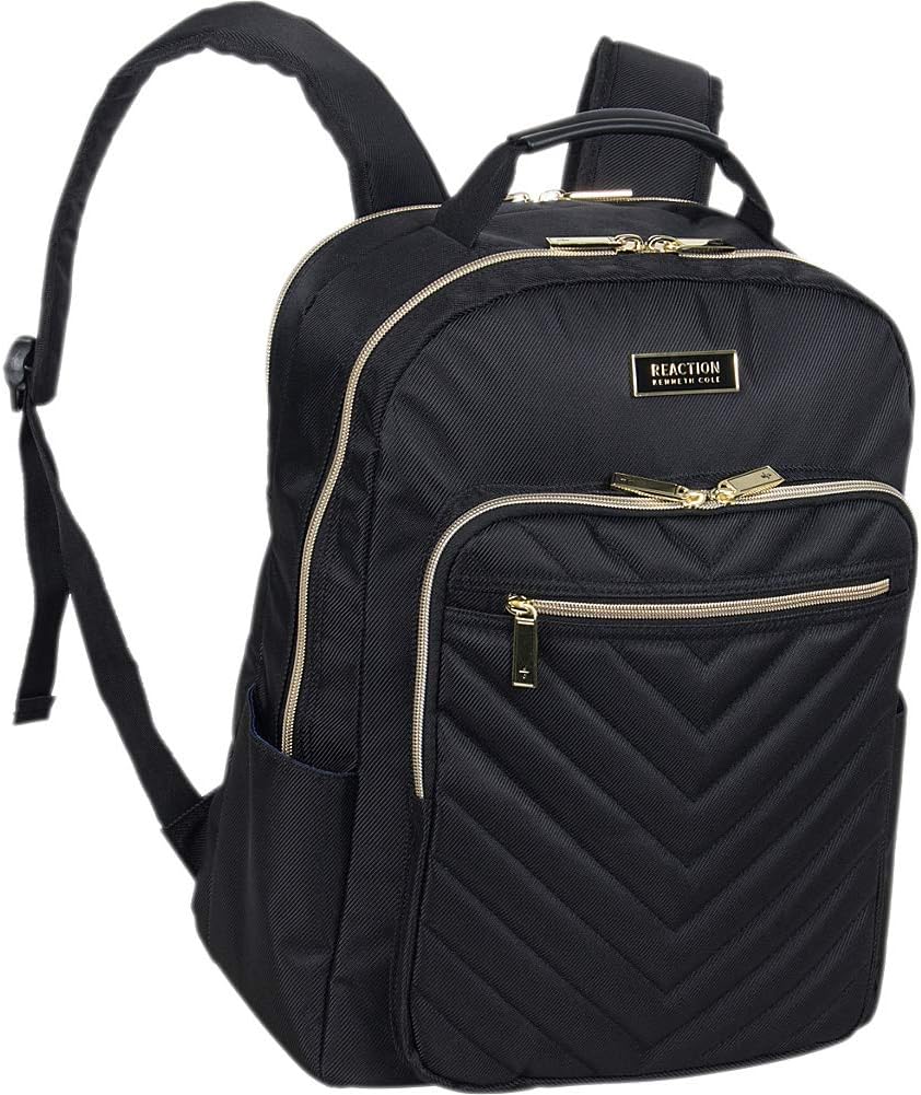 Kenneth Cole Reaction Women's Chevron Quilted Polyester Twill 15.6" Laptop Backpack Backpack