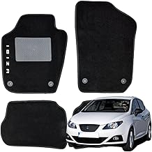 Set 4 Mats - Black Carpet Mats for Seat Ibiza IV from 2008 to 2017