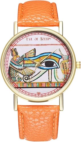 Herren Damen Analog Uhr DA nn Elegant Luxusuhr GeschA ft Braun Armband Orange Herren Damen Analog Uhr DA nn Elegant Luxusuhr GeschA ft Braun Armband Orange