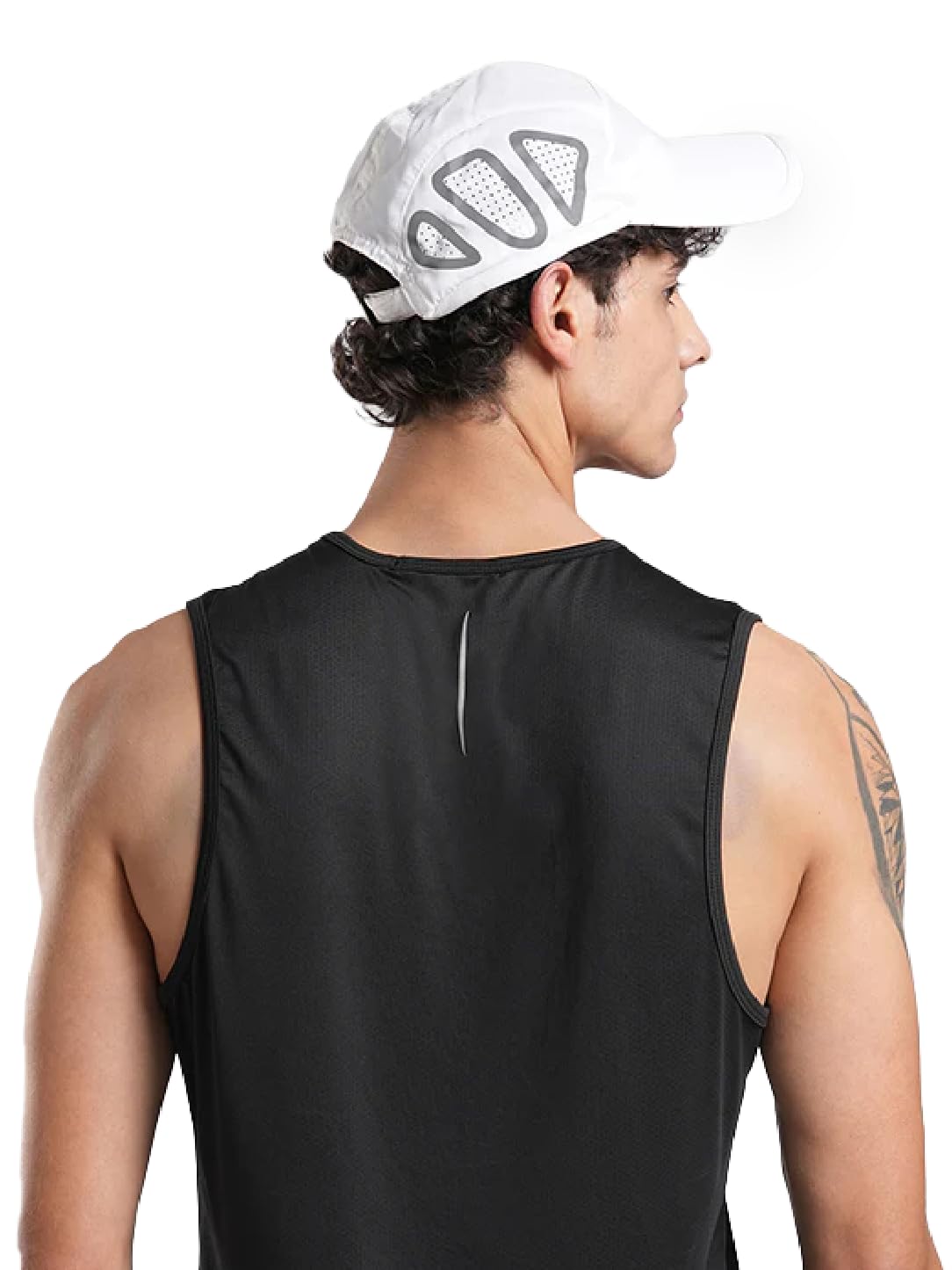 TEGO Pacer Cap | Lightweight Running Cap | Breathable Perforated Panels | Sweat-Wicking | Adjustable Fit | Reflective Details | Pre-Curved Brim Performance Hat White-image-5