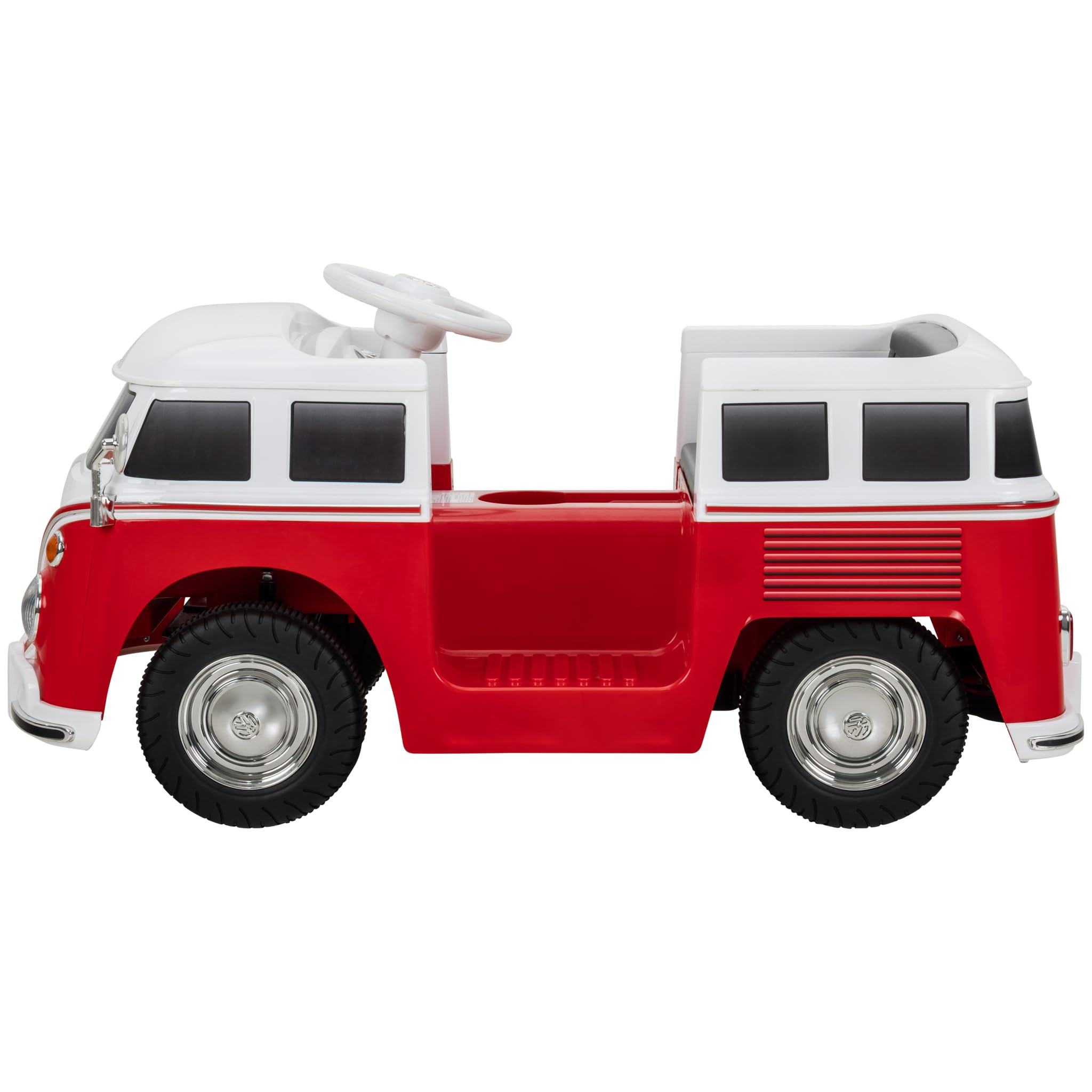 Actionbikes Motors Kinder Elektroauto VW T1 Camper Bus | 2,4 Ghz Fernbedienung - Lizenziert - Spielzeugauto - Kinderauto elektrisch - Elektrofahrzeuge - Elektro Auto für Kinder ab 3 Jahre (Rot)