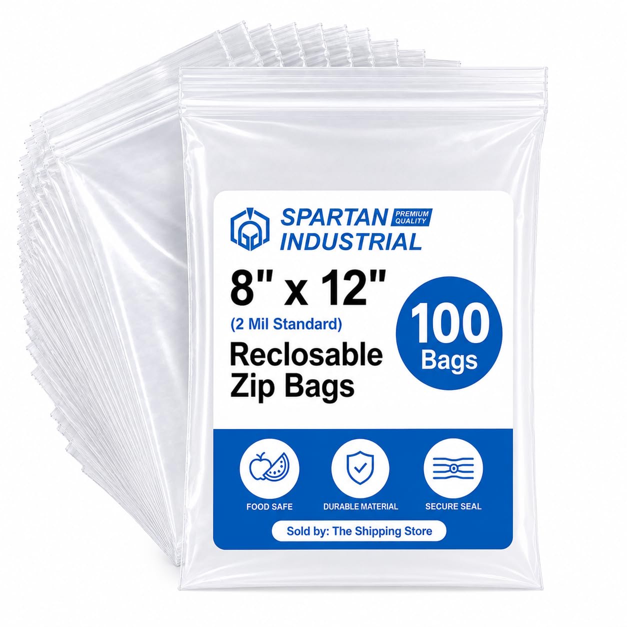 Amazon.com: Spartan Industrial - 8” X 12” (100 Count) 2 Mil Clear Amazon.com: Spartan Industrial - 8” X 12” (100 Count) 2 Mil Clear