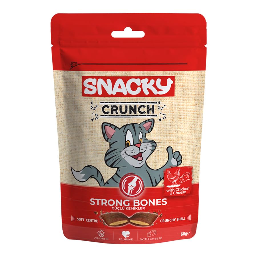 Snacky Kedi Crunch Ödül Strong Tavuk-Peynir 10'lu Kedi Maması