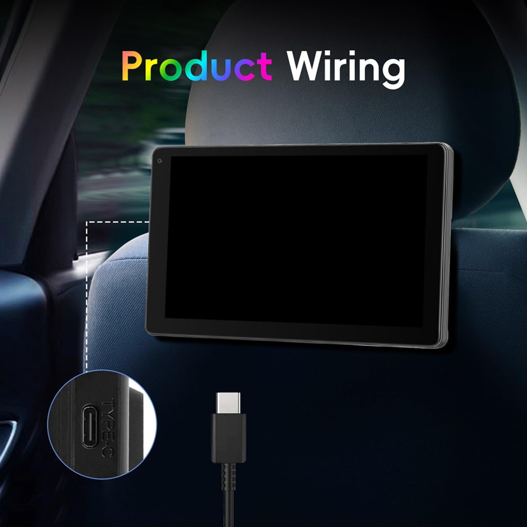 2X Moniteur D'Appuie-Tête de Voiture Multifonction de 9 Pouces pour Siège, Lecteur Vidéo à Écran Tactile IPS avec Carplay Android Auto