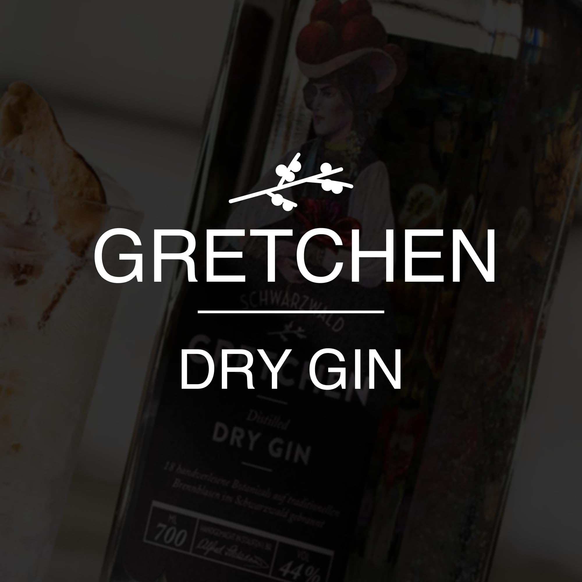 GRETCHEN Distilled Dry Gin, harmonischer Schwarzwald Gin der Hausbrennerei Schladerer, natürlich herb und fruchtig frisch mit feinen Quittennoten (1 x 0.7l)