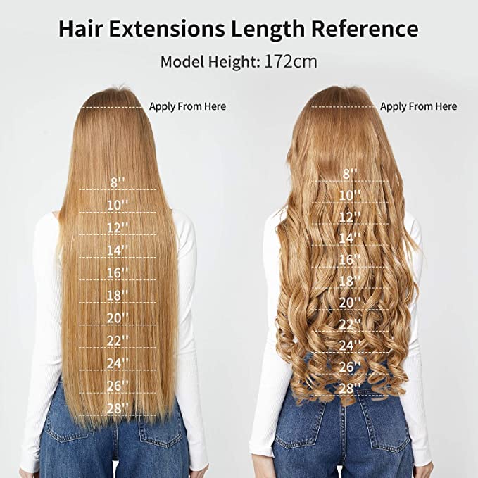 Image of Women Hair Extension Long Curly Wavy Warm Brown 18 Inches Hairpiece With 5 BB Clip /Hair Extension for Women Party /Halloween /Christmas