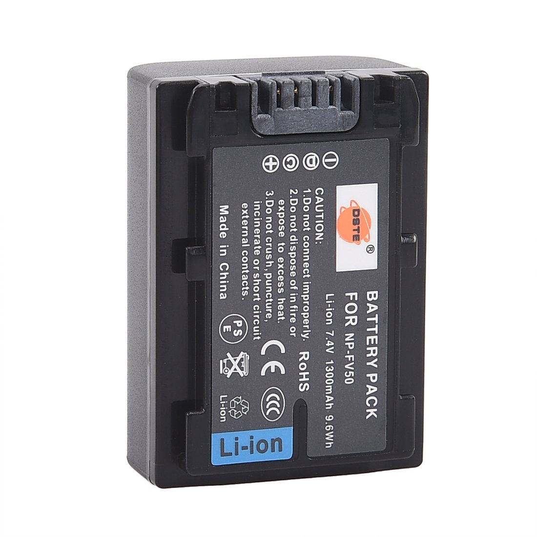 DSTE NP-FV50 Li-ion Batteria (2-Pacco) e Caricabatterie USB Compatibile per Sony HDR-CX220 HDR-CX230 HDR-CX290 HDR-CX330 HDR-CX380 HDR-CX430V HDR-CX900 TD30V HDR-CX260V HDR-CX580V HDR-CX760V HDR-PJ200