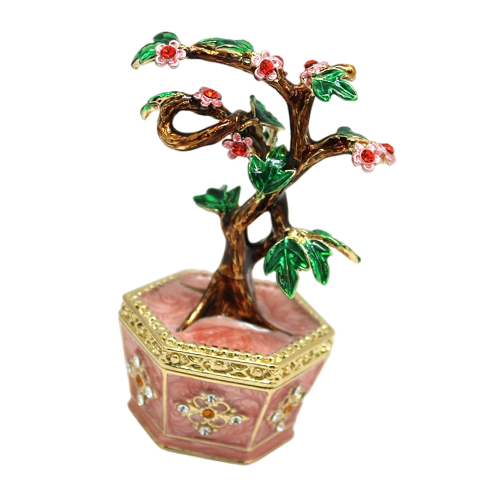 YPBEW Practical Money Tree Desktop Ornament Metal Box for Organizing Accessories and Knick Knacks Stylish Jewelry Holder Creative Storage Organiser