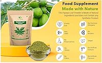Vista 5 de GREEN NECTAR Hojas de papaya en polvo 16.01 oz (1 libra16 oz) Papaya Carica Polvo de hoja de papaya beneficia el cabello y la piel (16 onzas