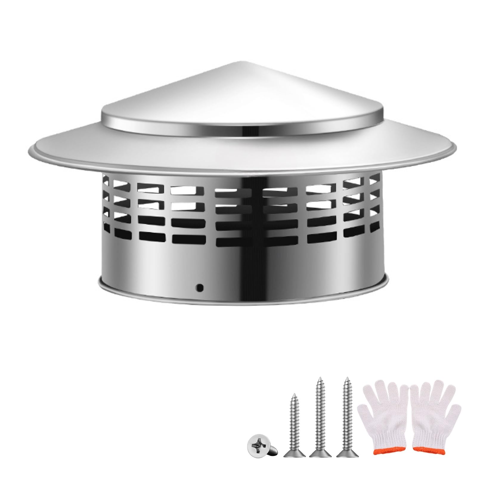 IGNVXMGKP Roof Top Chimney Cap, Fireplace Chimney Protector, 3" 6" 8" 12" RoundChimney Cover Cap, Chimney Vent Cap For Home(200mm/7.9in)