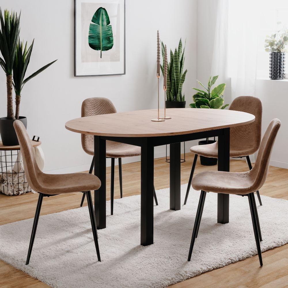 UNVOLLSTÄNDIG 003607 Auszugstisch COBURG 100 Artisan Oak Nb. / schwarz, FI003607