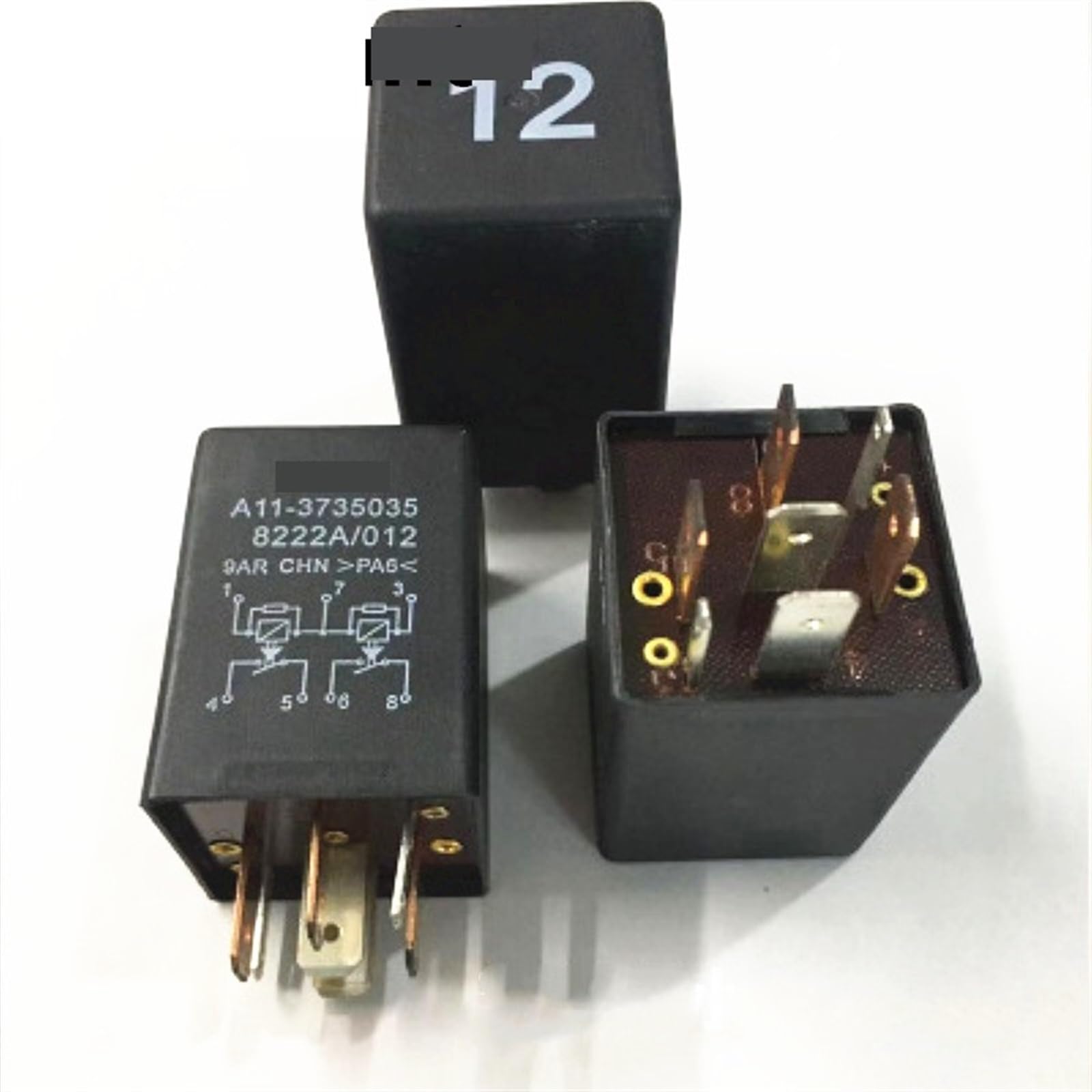 Relé de faro A11-3735035 DC12V para solucionar parpadeos de luces 2