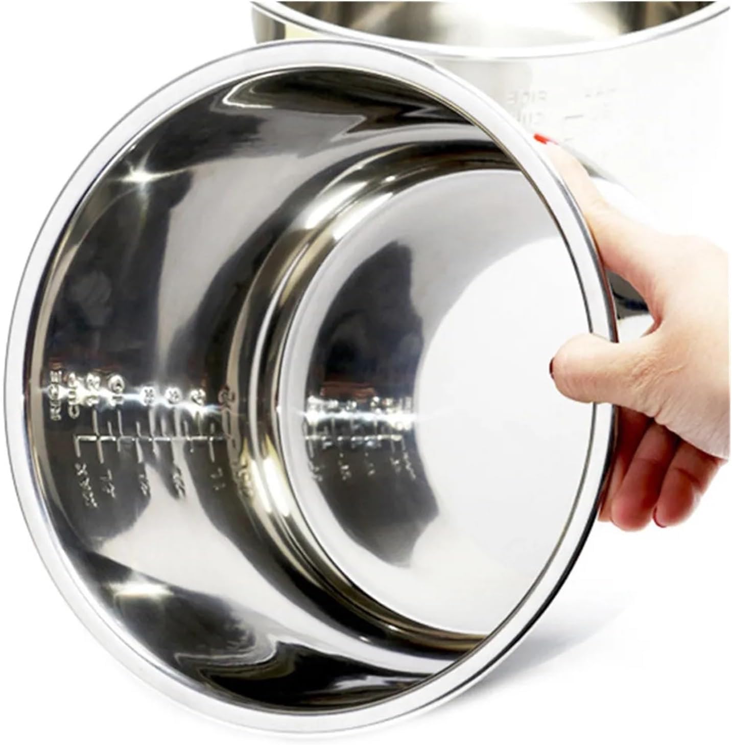 304 Stainless Steel Inner Pot Rice Cooker Inner Pot 8L Pressure Cooker Double-Layer Inner Pot Thickened Inner Pot