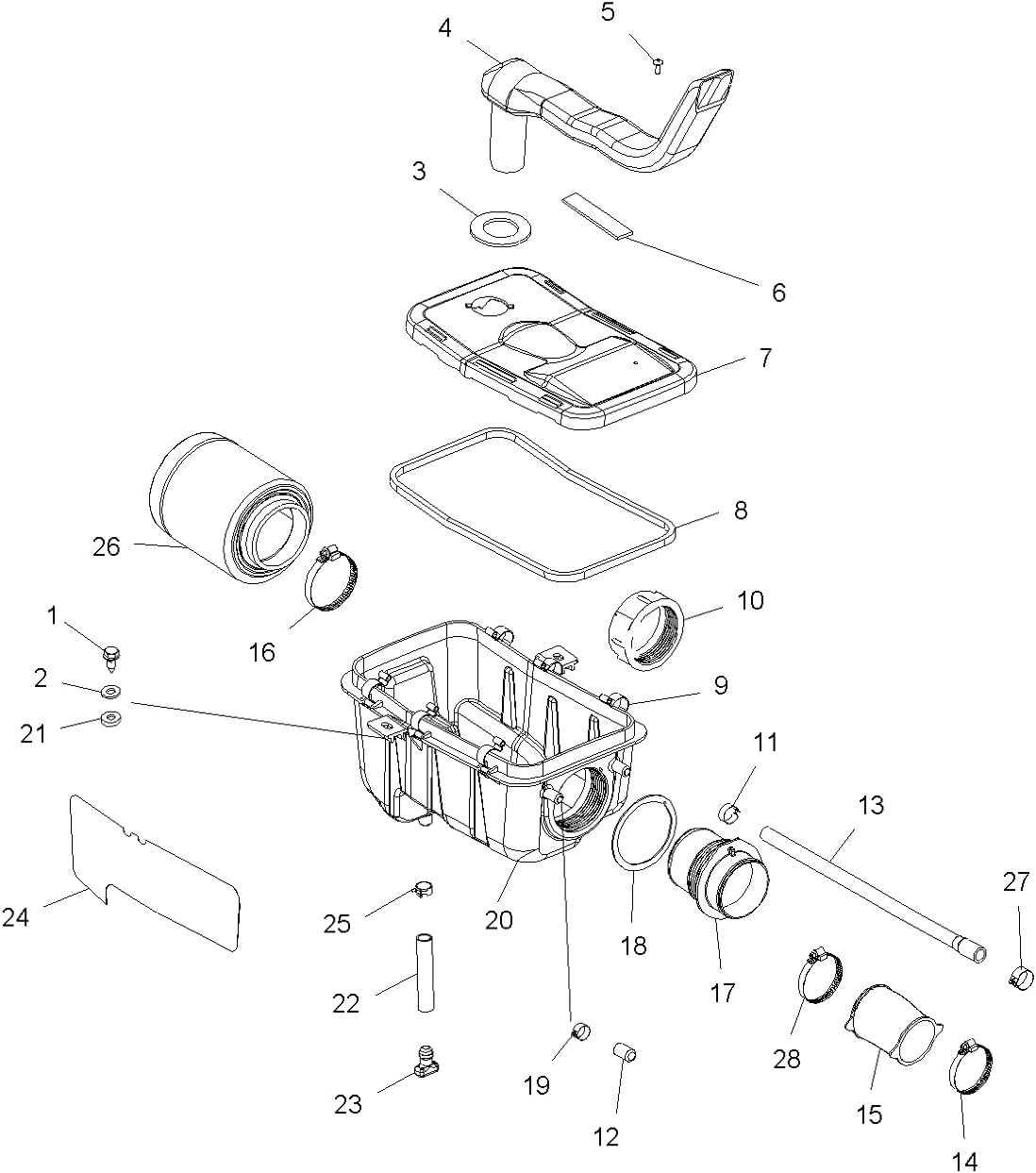 Polaris ATV Carburetor Inlet Duct, Genuine OEM Part 5433180