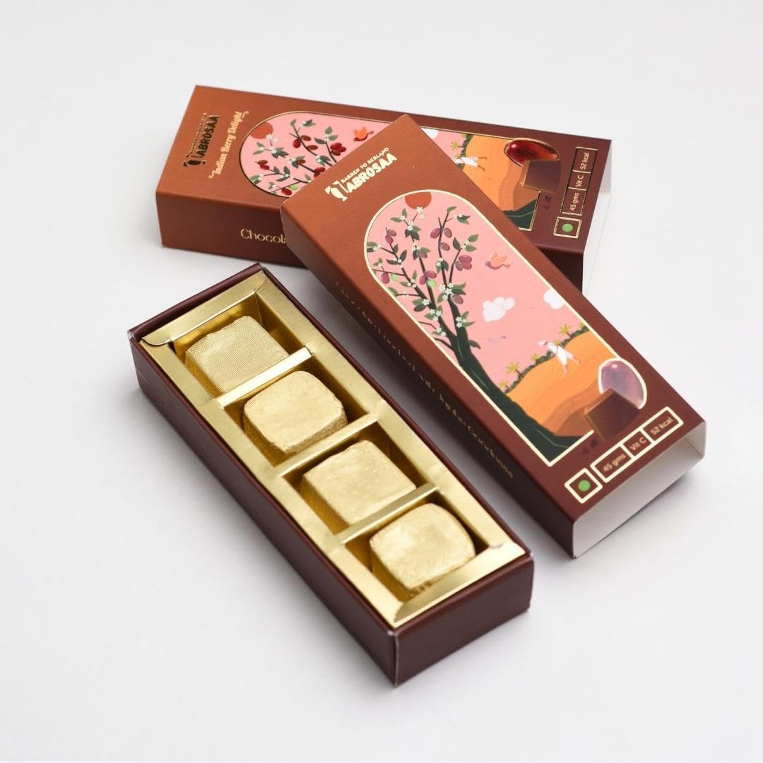 Infused Ber Chocolate with Natural Ingredients | Dark Chocolates with No Added Colors and Artificial Flavors - 72 gm