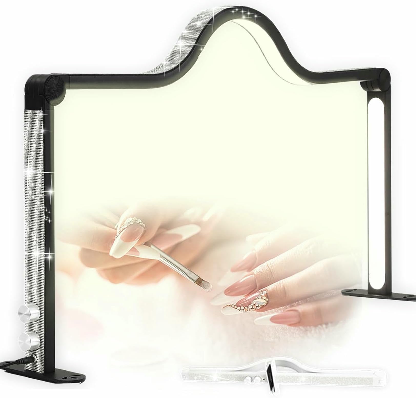 Lampe de bureau demi-lune pour cils et tatouages de précision