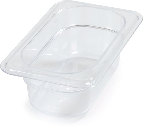 Carlisle FoodService Products 3068607-E Bandeja de plástico para alimentos, tamaño 19, 2.5 pulgadas de profundidad, transparente