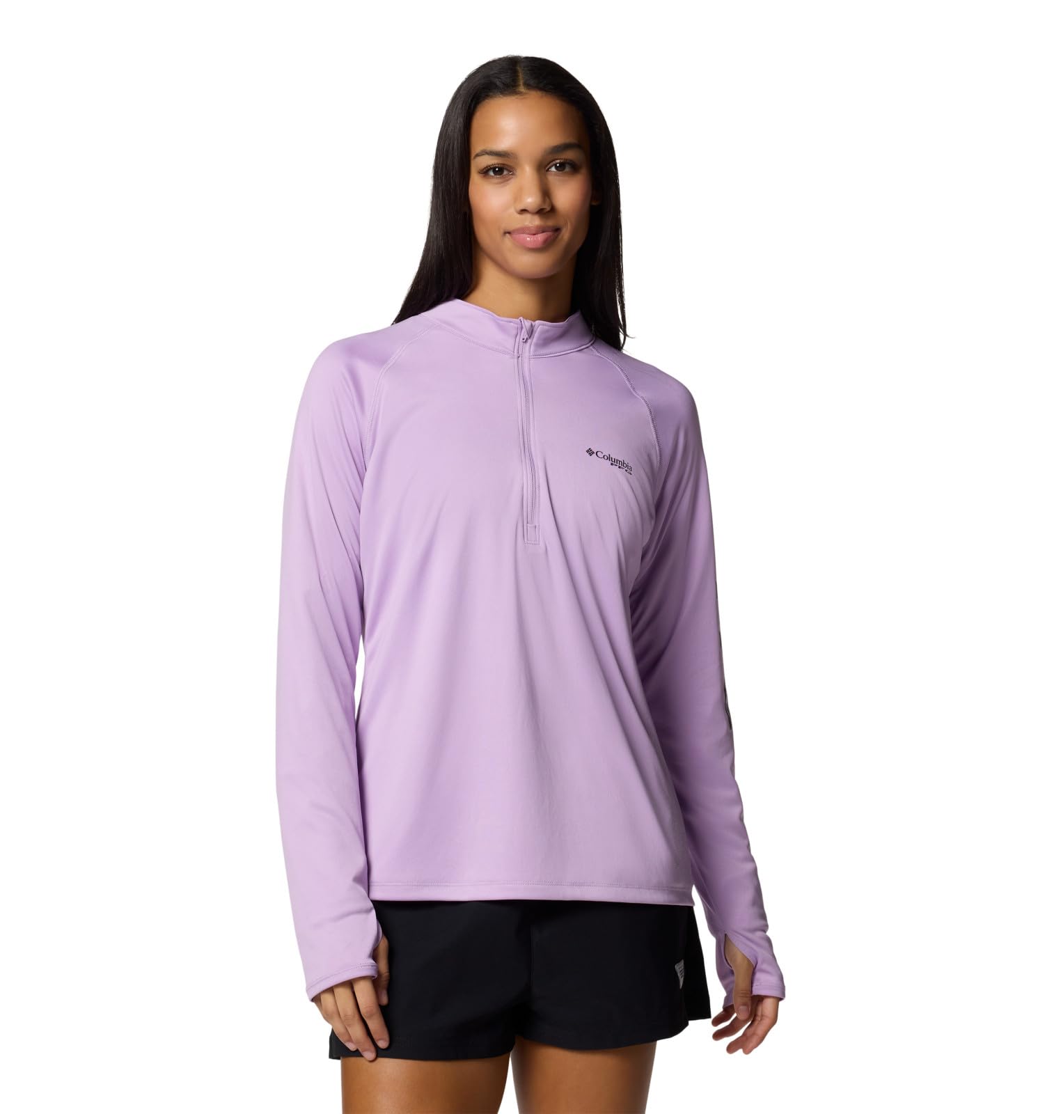 Columbia Tidal camiseta de mujer con cremallera corta contra el sudor 7
