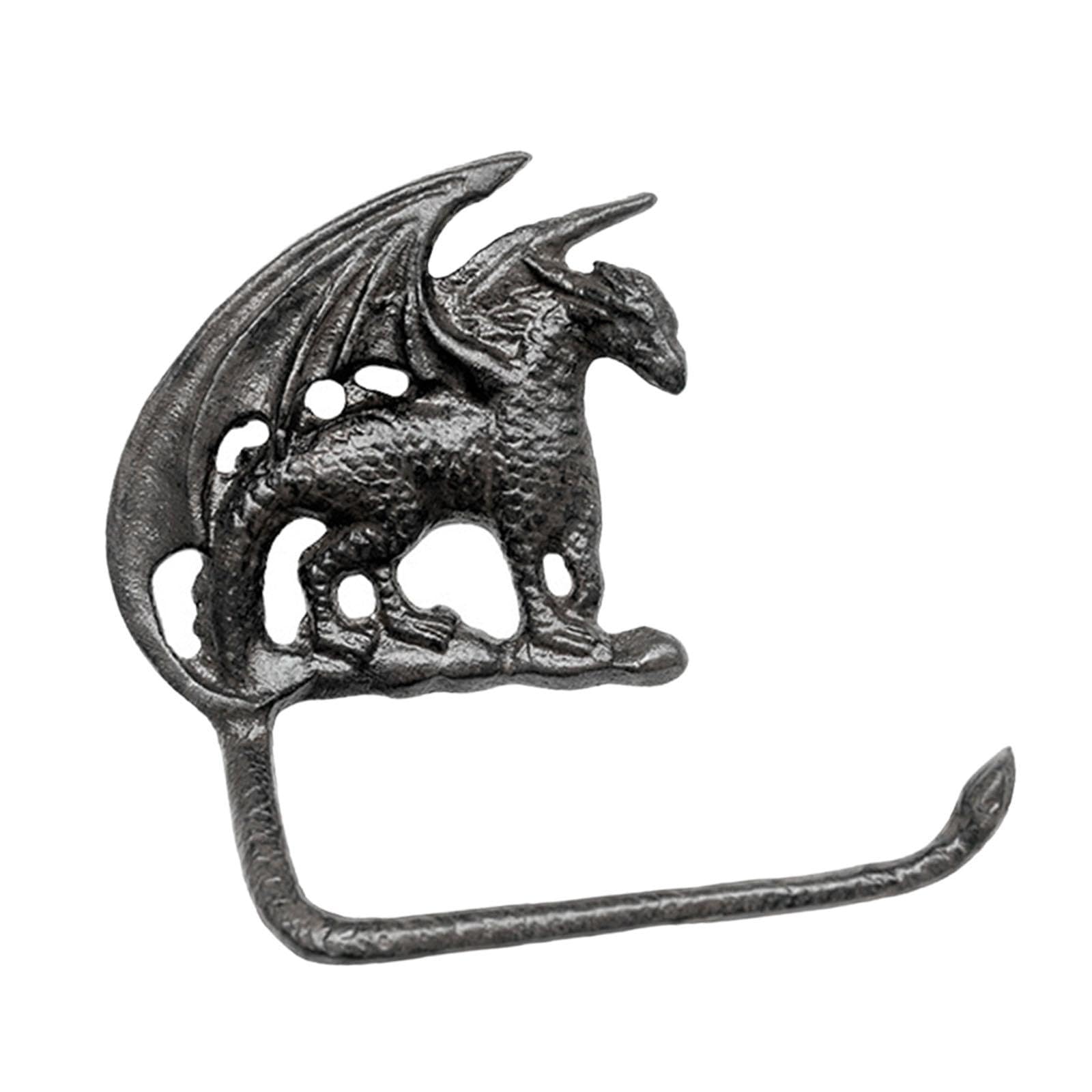 Colgador de toallas con forma de dragón, de hierro fundido, organizador de decoración para el hogar, colgador de toallas de mano montado en pared, Style a
