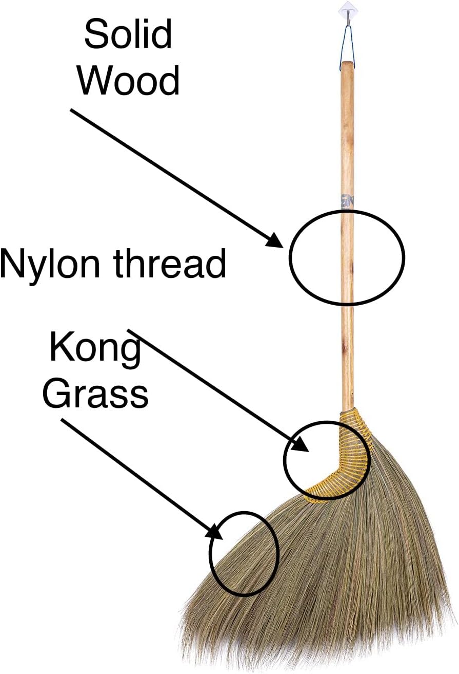 Buy 39inch Tall of Asian Straw Broom Witch Broom Thai Natural Grass